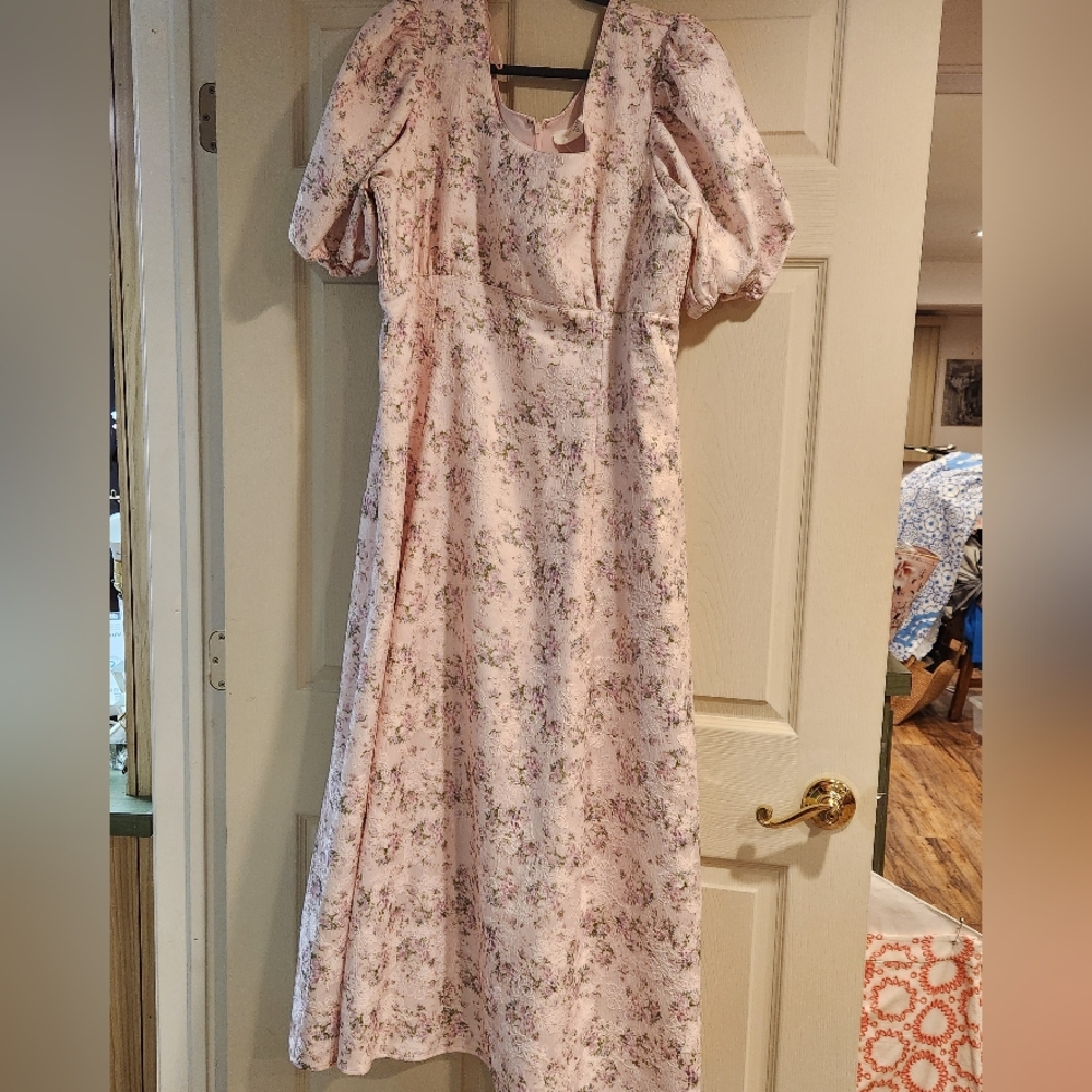 Hyacinth house floral a line midi dress